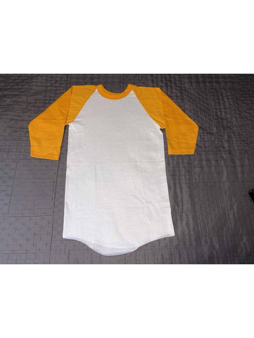 vintage raglan tee baseball t shirt single stitch 80s 1980s  size youth L 14 16